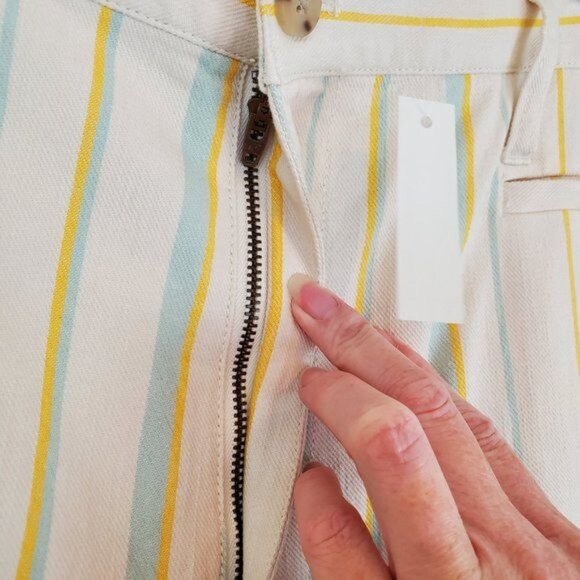 Madewell Emmett wide-leg crop in Stripe - Picture 4 of 10